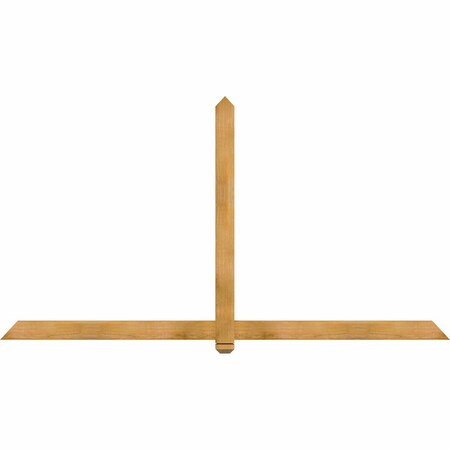 Ekena Millwork Eugene Rough Sawn Timber Gable Bracket, Western Red Cedar, 96"W x 52"H x 2"D x 4"F, 13/12 Pitch GBW096X52X0204EUG00RWR